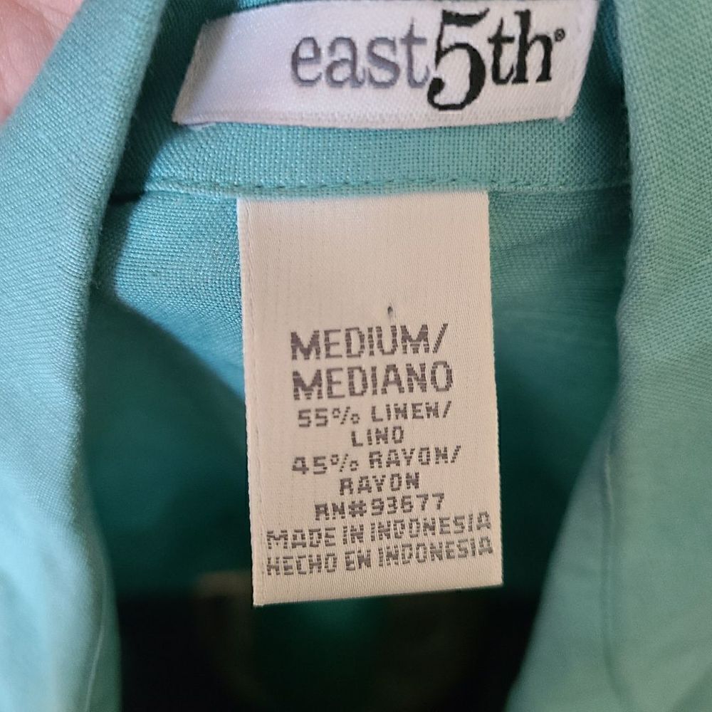 East 5th Linen Blend Button Up Top - Picture 7 of 7
